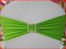 Maçã Verde Single Layer Spandex/Lycra/Expandir Banda/Cobre Com Praça Diamante Buckle & Pin Para O Casamento Decorações do partido Banquete 2024 - compre barato