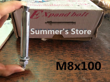Free Shipping Steel Hex Nut Expansion Bolt Sleeve Anchor  M8x100 Grade 4.8(5pcs/lot) 2024 - buy cheap