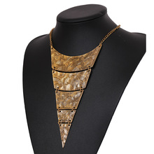 LZHLQ Steampunk Geometric Triangle Choker Statement Necklace Women 2 Colors Zinc Necklaces Pendants Trendy Collares Collier 2024 - buy cheap