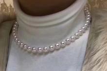 free shipping AAA 8-9 mm natural south sea white pearl necklace 18 inch 14  gold 2024 - buy cheap