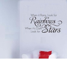 Rainbow Stars Letter Elegant Room Decals Decor Mural Vinyl Wall Sticker 2024 - buy cheap