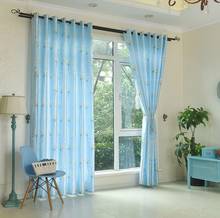 Long French Windows 2.7 meters high Dandelion curtain finished half shading light blue bedroom finished products 2024 - buy cheap