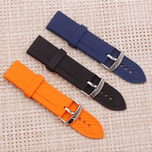 Watch accessories Silicone strap 23mm pin buckle rubber watch band for Armani AR0527 AR0593 AR0528 AR0584 AR0585 AR0595 2024 - buy cheap