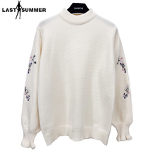 New  Fashion 2021 Women Autumn Winter  Embroidery Cartoon Sweater Pullovers Casual Warm Female Knitted Sweaters Pullover  Lady 2024 - buy cheap