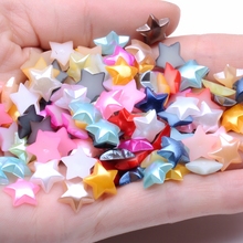 Cuentas de pentagrama de plástico de imitación de perlas planas de 10mm naturales cuentas de estrella de cinco puntas ABS para accesorios de costura de Material de joyería 2024 - compra barato