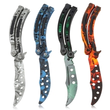 Karambit Knife CS GO Counter Strike Knives practice folding Knife butterfly trainer game knife dull blade no edge tool 2024 - buy cheap