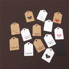 3x2cm 100Pcs/Lot Paper Scalloped Shape Tags Blank Handmade Thank You With Love Gift Garment Products Label Price Note Hang Tags 2024 - buy cheap