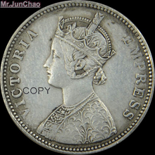 East India Company 1893 Victoria Empress  One Rupee Brass Silver Plated Copy Coins 2024 - buy cheap