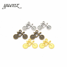 Yuenz 15 pçs antigo prata cor liga de metal bicicleta encantos pingentes colar contas para diy buraco grande contas pulseiras encantos j104 2024 - compre barato