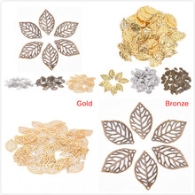 50pcs Vintage Small Leaf Pendants Charm For Jewelry Making Antique Bronze   Color Leaf Pendant Charm Leaf Copper Metal 2024 - buy cheap