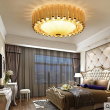 Bedroom lamp ceiling lamp light luxury crystal lamp simple modern atmospheric living room lamp round warm romantic home lighting 2024 - buy cheap