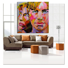 100%Handpainted Abstract Portrait Pictures Oil Paintings Modern Abstract Art Colorful Wall Pictures Fashion Couple Home Decor 2024 - buy cheap