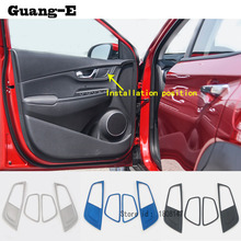 For Hyundai Kona Encino Kauai 2017 2018 2019 2020 2021 Car Sticker Body Door Inner Handle Bowl Frame Lamp Accessory Parts 4pcs 2024 - buy cheap