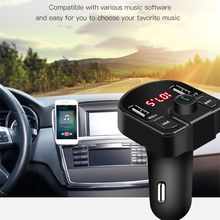 Kit de reproductor de MP3 con Bluetooth 4,2, transmisor FM para coche, compatible con tarjeta TF, disco U, QC2.0, adaptador de corriente de cargador USB Dual de 3.1a rápido 2024 - compra barato