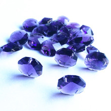 Contas de lustre de cristal 500x14mm, contas em 2 furos para peças de lustre de vidro