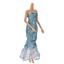 New Arrival Dresses Doll Accessories Elegant Sequin Sky Blue Mermaid Dress for Dolls Dolls  11" 1 Pc 2024 - buy cheap