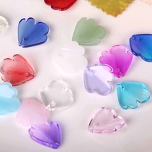 10pcs Peony Flower Petals Lampwork Beads 15mm Multi Gradient Color Glass Beads For Jewelry Making Charm Handmade DIY Accessories 2024 - buy cheap