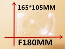 Fresnel lente retangular tamanho para 165*105mm, comprimento focal 180mm linhas de 0.3mm 2017mm 2024 - compre barato