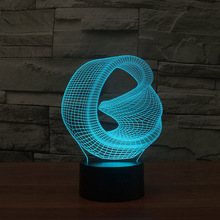 European Energy saving Table Lamp Creative Gift  Usb Led 3d Lamp 7 color change Visual Stereo Desk Lighting 2024 - buy cheap