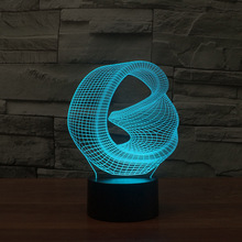 Lâmpada de mesa europeia para economia de energia, presente criativo, usb, led 3d, mudança de cores, iluminação visual estéreo 2024 - compre barato