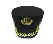 Sailor Captain Hat Black White Uniforms Costume Party Cosplay Stage Perform Flat Navy Military Cap For Adult Men Women BBYES New 2024 - buy cheap