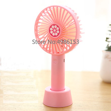 Handheld portable fan USB mini three-speed wind speed summer cooling charging travel play energy-saving fan with base 2024 - buy cheap