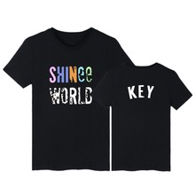 LUCKYFRIDAYF модные Shinee World Kpop футболки с принтом для мужчин и женщин повседневные футболки с коротким рукавом топы размера плюс 2024 - купить недорого