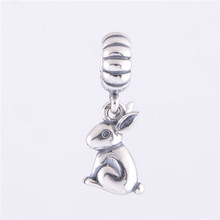 925 Sterling Silver Screw Core Zodiac Rabbit Loose Spacer Charm Beads Fit Original Pandora Charms Bracelet jewelry LW187 2024 - buy cheap