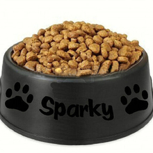Adesivo de vinil personalizado para pets, adesivo de vinil customizado com nome do gato/cachorro para comida, prato ou parede, l2062 2024 - compre barato
