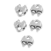 2015 Hot 5 Pcs 304 Stainless Steel Saddle Clamp Cable Clip for Wire Rope 2024 - buy cheap