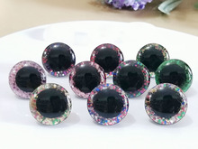 40pcs-- new 16mm& 20mm &24mm clear trapezoid plastic safety toy eyes + colorful glitter Nonwovens +washer for diy doll--HS10 2024 - buy cheap
