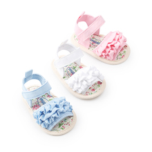 Pudcoco nova moda bebê recém-nascido meninas sapatos de flores da criança infantil sola macia sapatos verão sandálias 2024 - compre barato