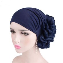 Korean Flower Spandex Elastic Cloth Skullies Beanies Spring Autumn Brand Chemotherapy Hat For Women Fashion Turban 2024 - buy cheap