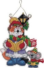 Kit de punto de cruz de alta calidad, adorno de gatito, gato y ratón, adornos para árbol de Navidad, regalo Dim 73414 7 2024 - compra barato