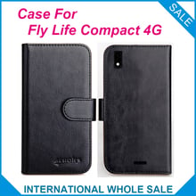 Оригинал! Чехол Fly Life Compact 4G, 6 видов цветов высококачественный кожаный эксклюзивный чехол для Fly Life Compact 4, чехол для телефона с отслеживанием 2024 - купить недорого