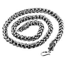 Collar de dragón plateado tailandesa de 6mm/8mm de espesor, joyería para hombre de Plata de Ley 925 Original, 55cm y 60cm de largo, S925 (HY) 2024 - compra barato