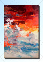 Skilled Artist Handmade High Quality Sunset Color Abstract Oil Painting on Canvas Rich Colours Wall Art Picture Oil Painting 2024 - buy cheap