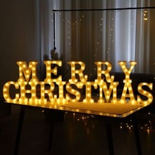 New 22CM 3D 26 White Letter LED Marquee Sign Alphabet Light Indoor Wall Hanging Night Light Bedroom Wedding Birthday Party 2024 - buy cheap