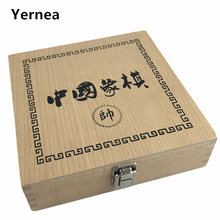 Yernea Wood Chinese Chess Large High-grade Chinese Chess Pieces Wooden Simulation Leather Chessboard Board Game Gift 2024 - buy cheap