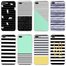 13H black white stripes gold love Soft TPU Silicone Cover Case For Apple iPhone  6 6s 7 8 plus Case 2024 - buy cheap