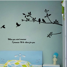 DIY creative sticker Brief all-match furniture 3d wall sticker tree bird home decor wall picture for living room  2017 2024 - buy cheap
