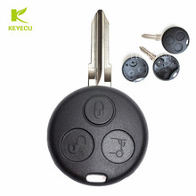 KEYECU New Uncut Remote key Shell Case Fob for SMART Fortwo 450 Forfour 451 Roadstar 2024 - buy cheap