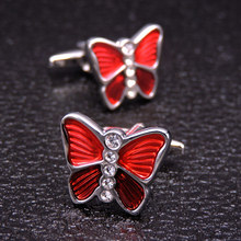 XKZM cuff links for men's shirts cufflinks animal butterfly cbutton high quality brand buttons fashion wedding free shipping 2024 - buy cheap