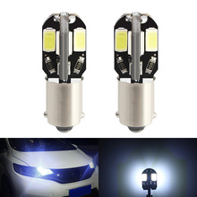 2 шт. Автомобильные светодиодные лампы B9AS 5730 SMD 8 LED DC 12V белый 6000K W5W 194 габаритные огни внутренние задние автомобильные сигнальные лампы 2024 - купить недорого