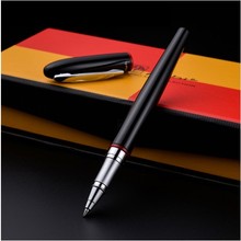 Espinio 907 montmartre caneta de rolo de assinatura, luxuosa, preta e vermelha, com tinta preta, recarga de canetas com caixa de presente selecione 2024 - compre barato