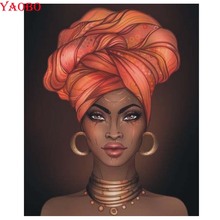 Full square round diamond painting African woman 5D DIY diamond embroidery cross stitch mosaic picture of rhinestones home decor 2024 - buy cheap