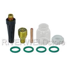 TIG Gas Lens Collet Body 1/16" 45V43 & #6 Pyrex Cup Kit DB SR WP 9 20 25 TIG Welding Torch 9pcs 2024 - buy cheap