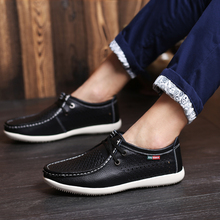 Luxury Brand Men Casual Shoes Genuine Leather Mesh Loafers British Style Breathable Loafers Flats Soft Summer Men Driving Shoes 2024 - buy cheap