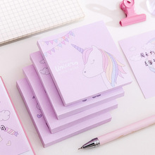 Cute Rainbow Unicorn Sticky Note Memo Pad Kawaii Adhesive Stationery Planner Cartoon School Supplies Office Decor Bookmark Label 2024 - buy cheap