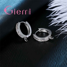 S Fashion Hoop Earrings 925 Sterling Silver Components Austrian Crystal DIY Making Jewelry Accessory Earwire Finding 2024 - buy cheap